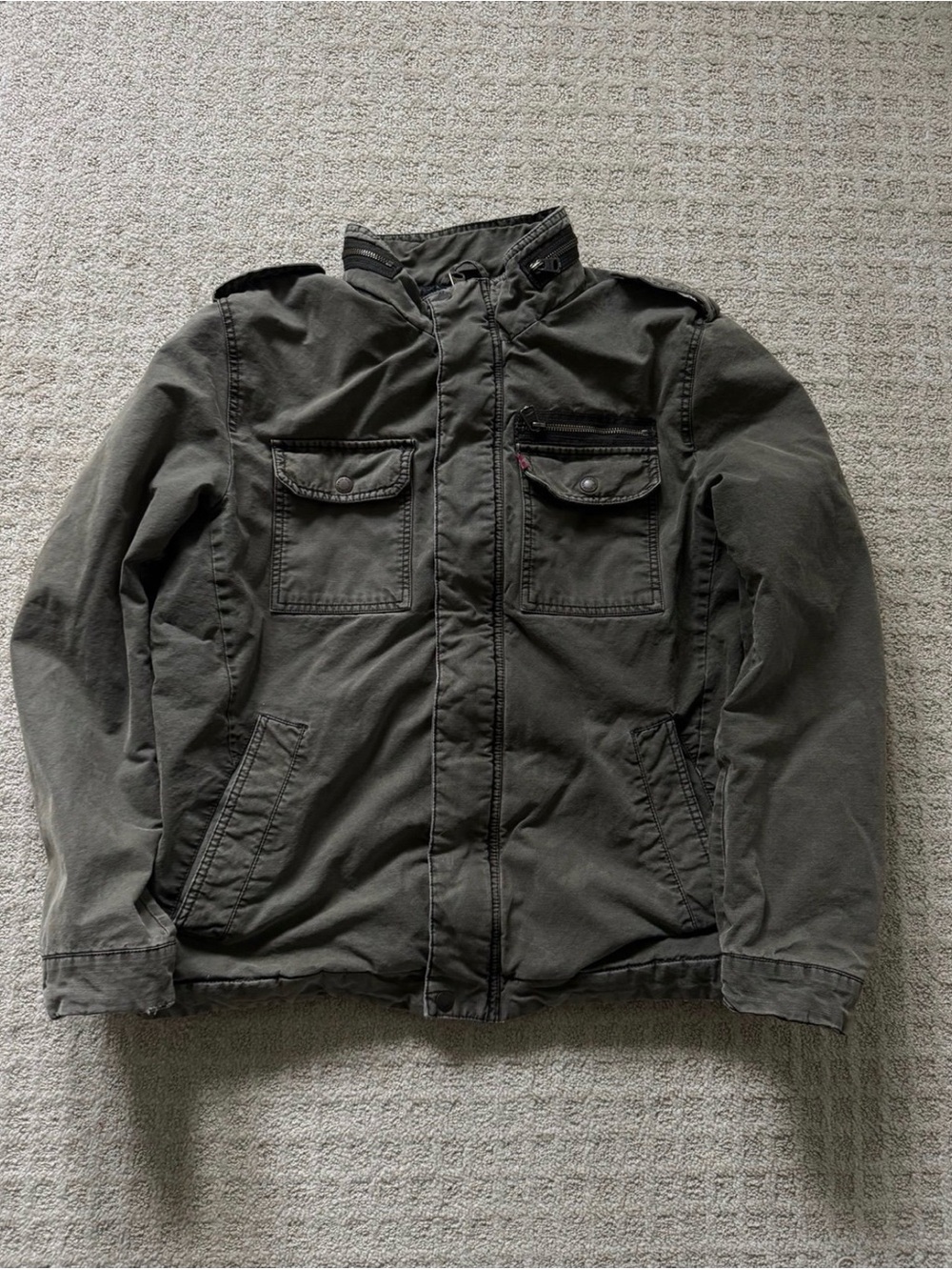Levi's Men's Military Style Jacket Sherpa lined trucker jacket coat size large